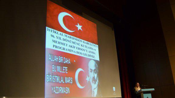  "İstiklal Marşımızın Kabulünün 96. Yıl Dönümünü Kutlama ve Mehmet Akif Ersoy´u Anma" Programı